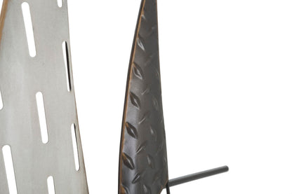 Dekoratives Eisenpaneel mit Segelbooten - 100x3x44 cm