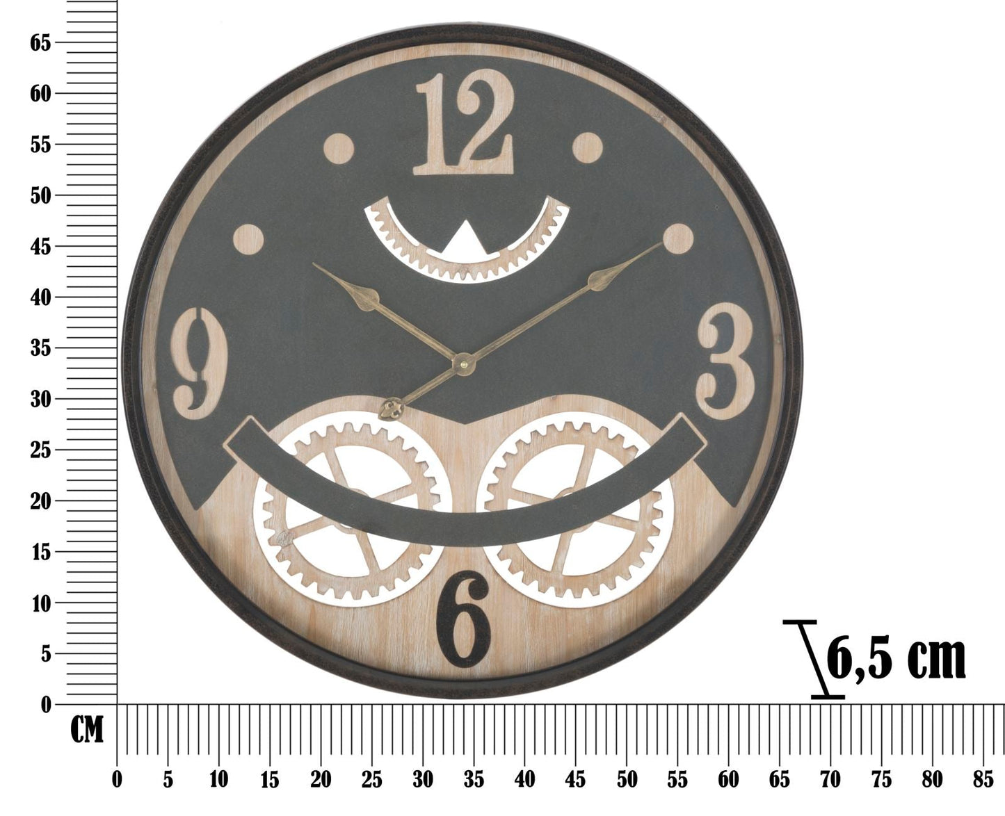 Elegante Wanduhr Ø 67 cm – Zeitgenössisches Design