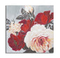 Canvas Painting with Red Flowers - Floral Design Square 90x3.7 cm