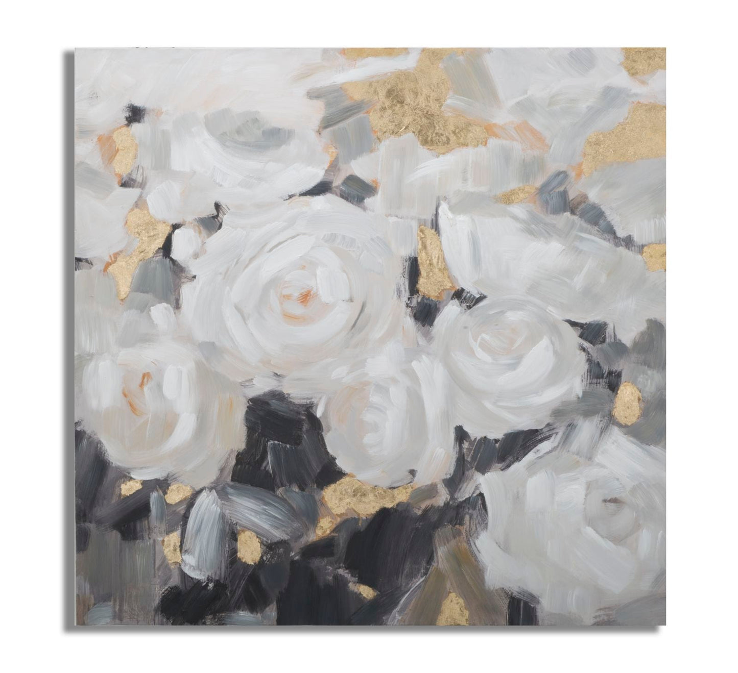 Leinwandbild Weiße Blume – 90x3,7x90 cm