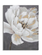 Elegant Floral Painting on Canvas White/Gold 80x3.7x100 cm
