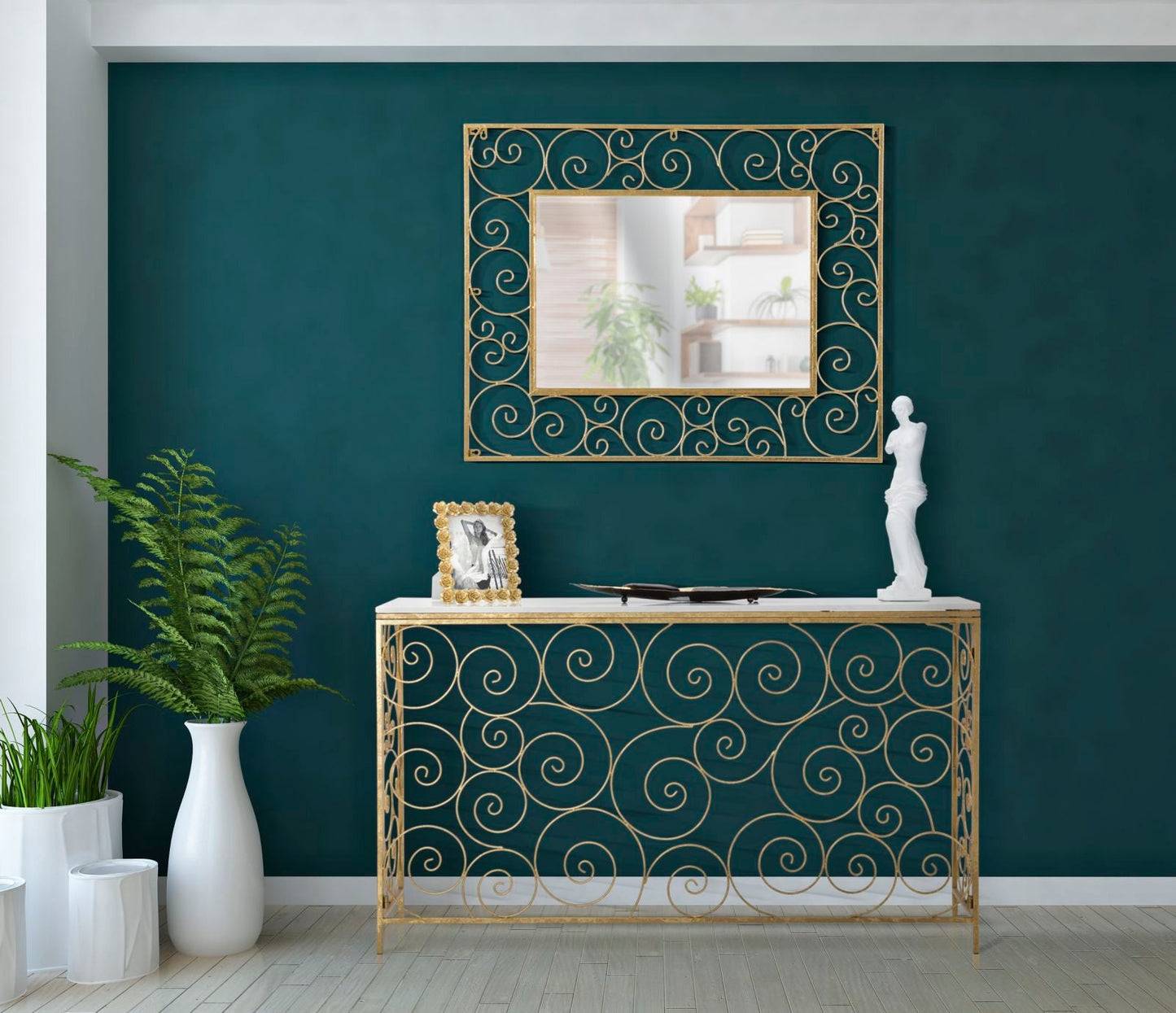 Konsole Geometrisch Spirale 140x36x82 cm