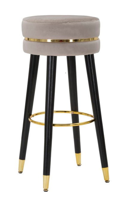 Barhocker Pariser Stil Grau/Gold ø 35x74 cm