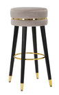 Parisian Bar Stool Grey/Gold ø 35x74 cm