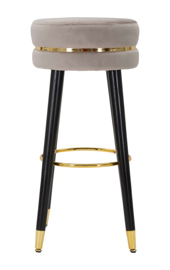 Barhocker Pariser Stil Grau/Gold ø 35x74 cm