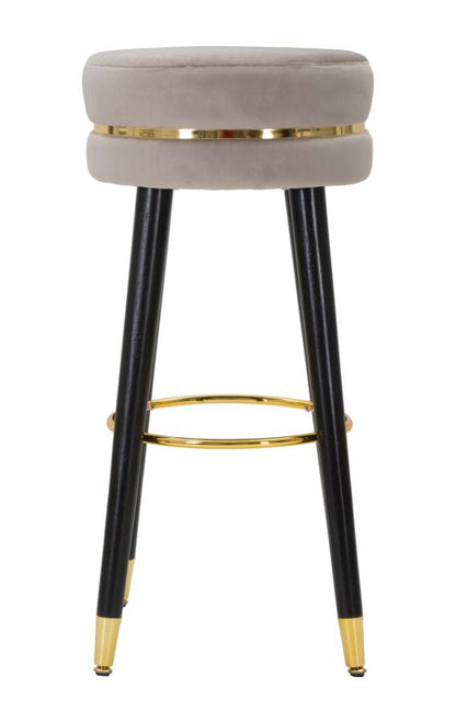 Barhocker Pariser Stil Grau/Gold ø 35x74 cm