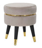 Stool Paris Elegant Grey/Gold Ø 35x40.5 cm