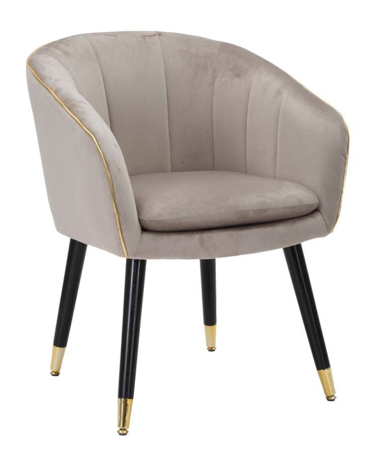 Parisian Armchair Grey and Gold 62x58x78 cm