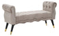 Elegant Paris Grey/Gold Bench 120x40x60 cm