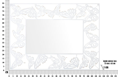 Specchio Farfalla Bianca 85x1x115 cm