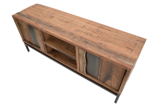 TV-Möbel aus gewelltem Nilotica-Akazienholz – 145x40x60 cm