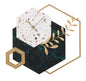 Elegant hexagonal wall clock 62x4.5x62 cm