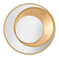 Vortic round wall mirror cm ø 70x3.5 with gold frame
