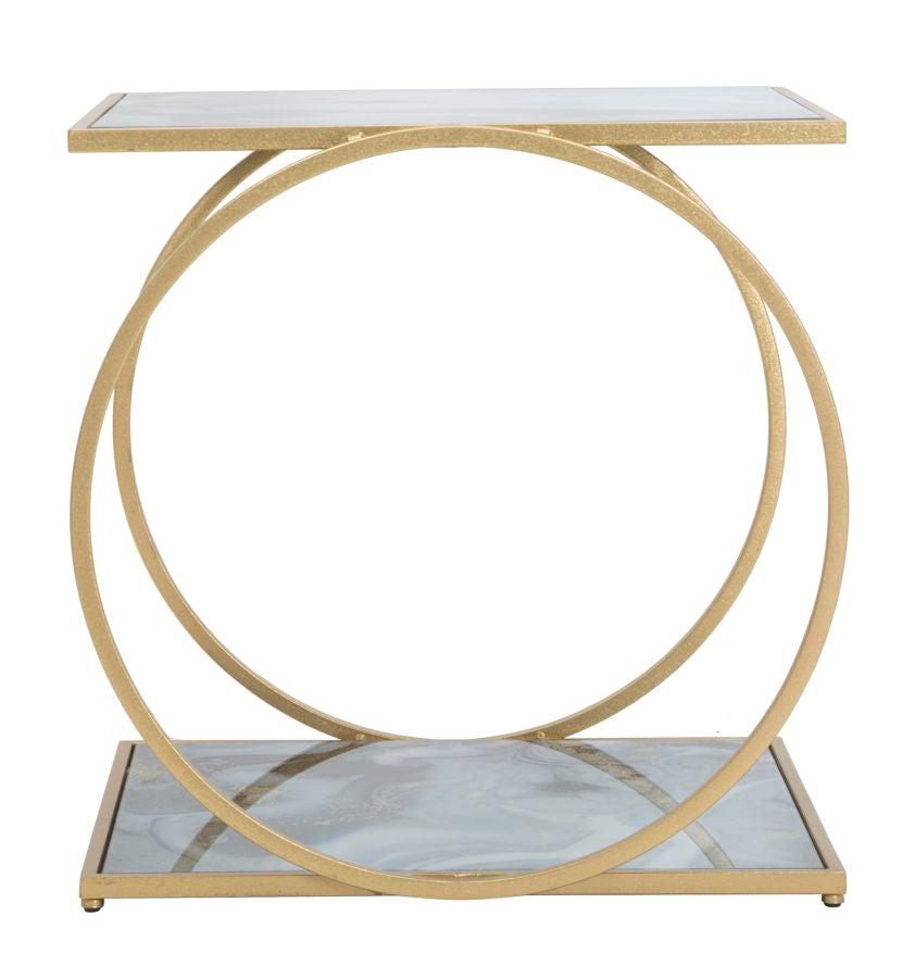 Tavolino Elegante a 2 Livelli 52,5x50x51 cm
