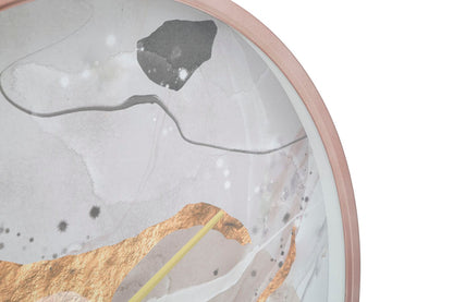 Pink artistic wall clock cm ø 60x6