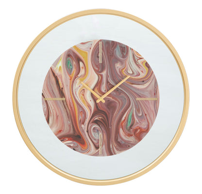 Elegante Wanduhr mit Spiegel, ø 60x5 cm