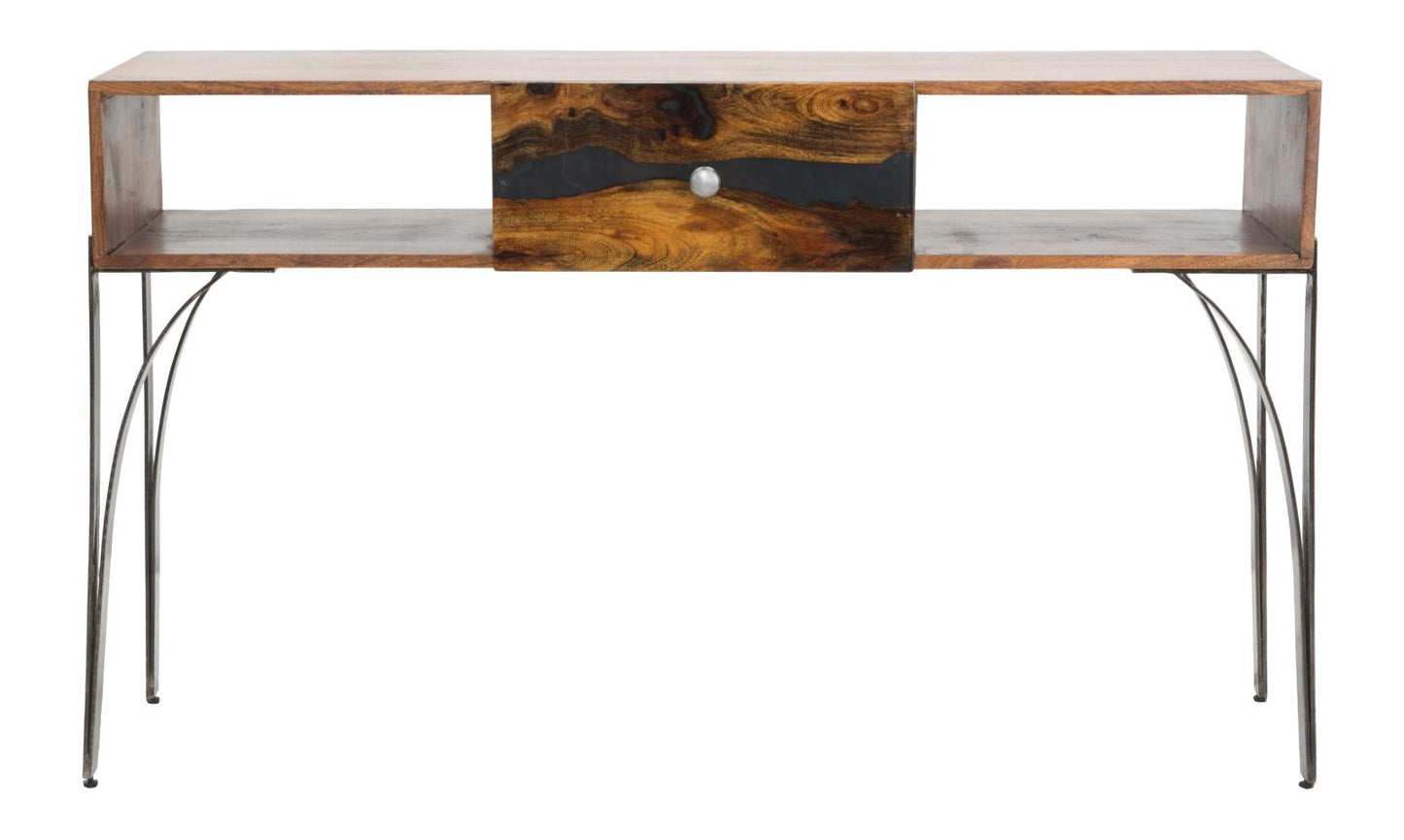 Konsole Mustang aus Nilotica-Akazien-Massivholz 130x40x80