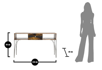 Konsole Mustang aus Nilotica-Akazien-Massivholz 130x40x80