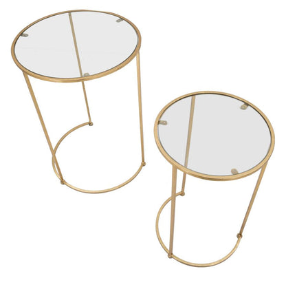 Tavolini Glam Simply: Eleganza e Versatilità in Coppia Ø 44,5 cm