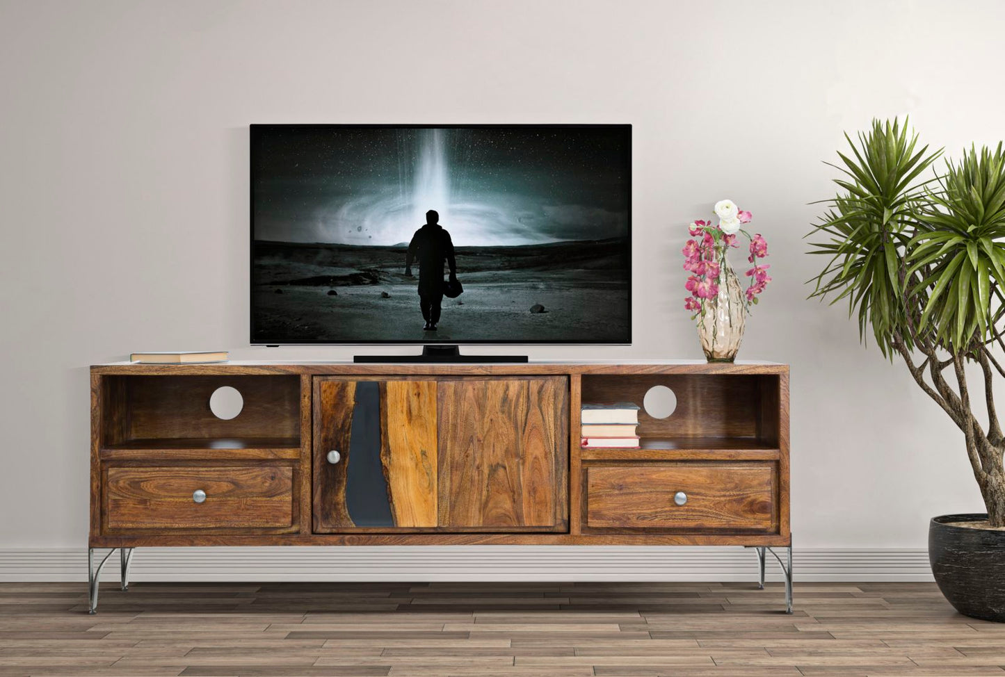TV-Lowboard Mustang aus Nilotika-Akazie 175x40x60 cm