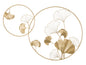 Golden metal 3D decorative panel 120.5x4.2x80.5 cm
