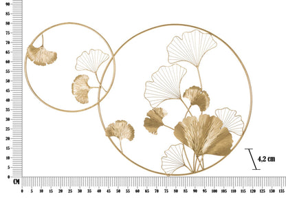 Pannello decorativo 3D in metallo dorato cm 120,5x4,2x80,5