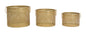 Set of 3 Cage Planters in Gold Metal Ø 40x34, 35x28 and 30x22 cm