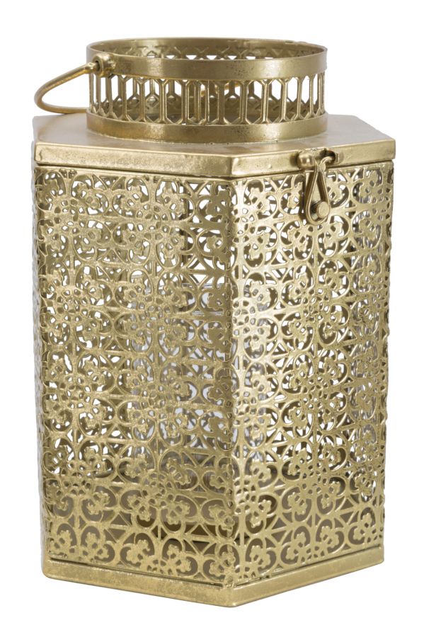 Elegante goldene Laterne 25x21x33 cm