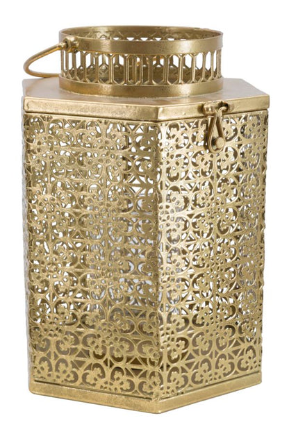 Elegante goldene Laterne 25x21x33 cm