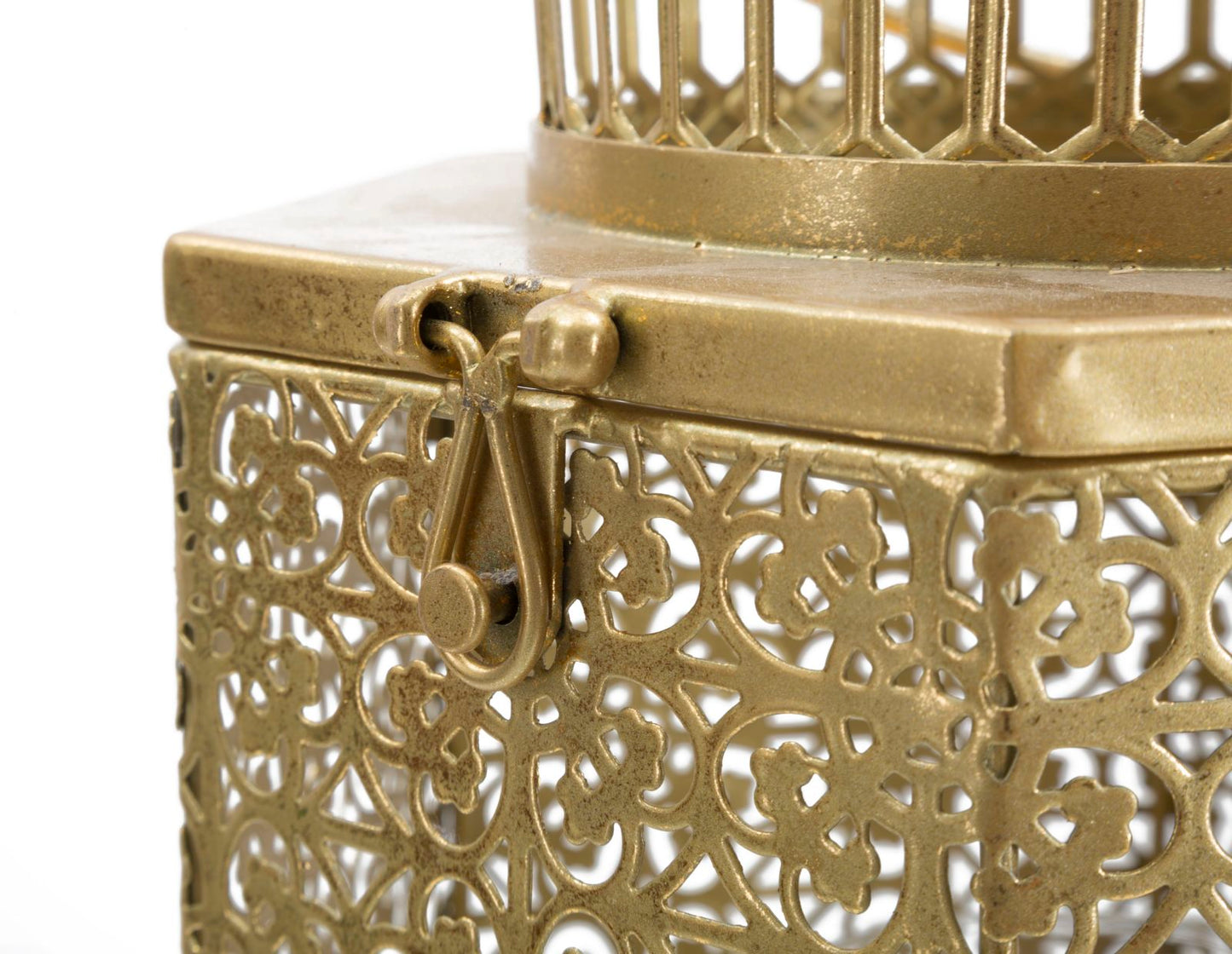 Elegante goldene Laterne 25x21x33 cm