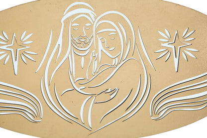 Pannello Natività Dorato 3D - cm 120x2x60