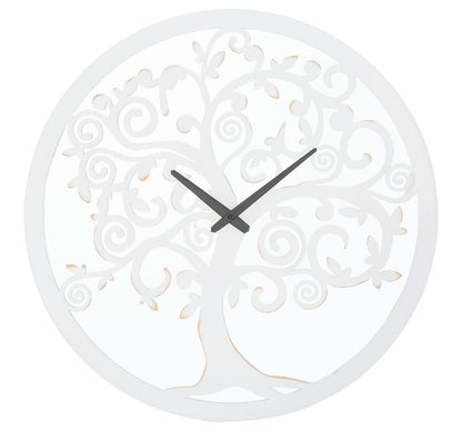 Orologio da muro design albero bianco ø 55 cm