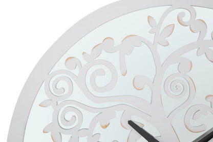 Orologio da muro design albero bianco ø 55 cm
