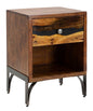 Elegant Mustang bedside table in nilotica acacia wood 44x40x60 cm