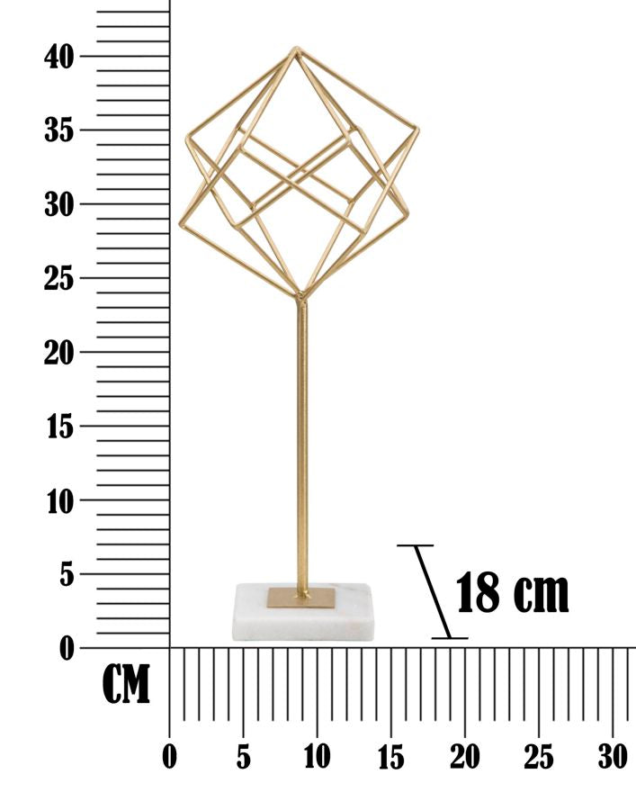 Scultura Geometrica Elegante cm 16x18x41,5