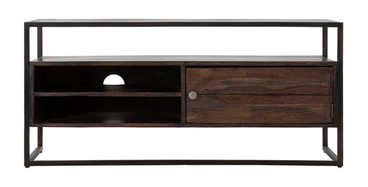TV-Schrank aus massivem Akazien-Nilotica-Holz – Modernes Design und stilvoller Stauraum 120x40x55 cm