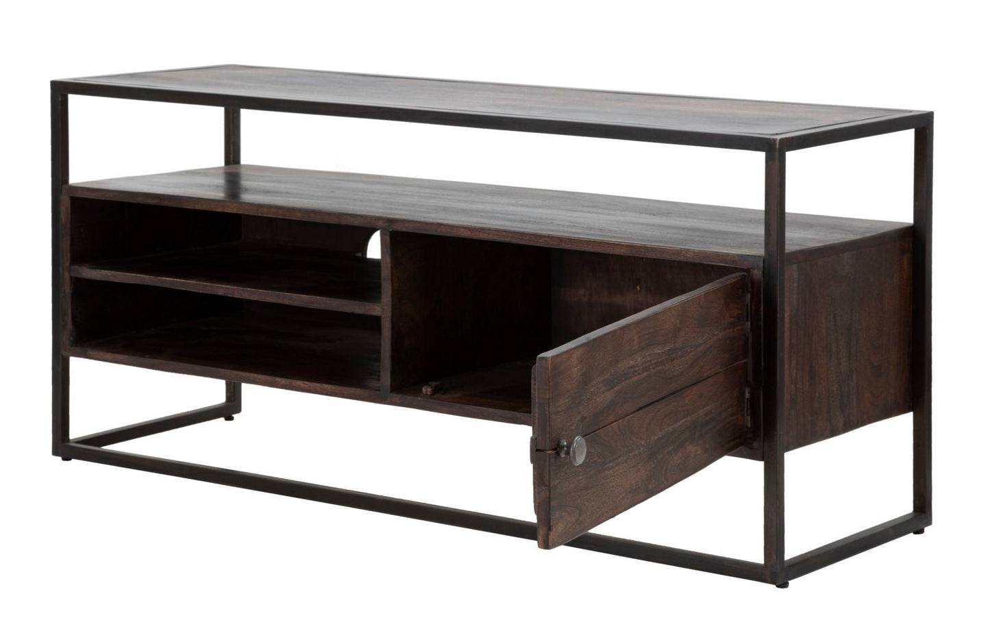 TV-Schrank aus massivem Akazien-Nilotica-Holz – Modernes Design und stilvoller Stauraum 120x40x55 cm