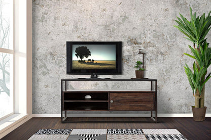 TV-Schrank aus massivem Akazien-Nilotica-Holz – Modernes Design und stilvoller Stauraum 120x40x55 cm