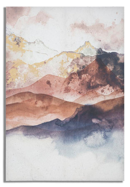Kunstdruck Berg Braun 80x3x120 cm