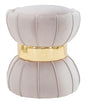 Flower Decorative Stool Grey Ø 40 cm x 44 cm
