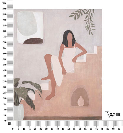 Weibliches Porträt auf Leinwand – 80x3,7x100 cm