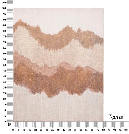 Abstraktes Gemälde auf Leinwand Browny 80x3,7x100 cm