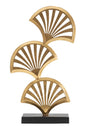 Elegant Triple Leaf Sculpture 23.5x10x44 cm