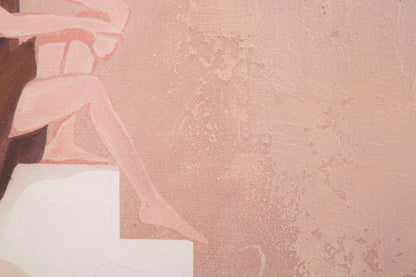 Leinwandbild "Zwei Frauen auf der Treppe" - 80x3,7x100 cm