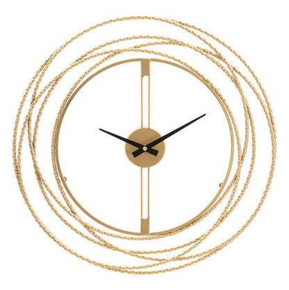 Elegante Wanduhr mit Goldstreifen, ø 50x4 cm