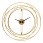 Elegant wall clock with golden stripes cm ø 50x4