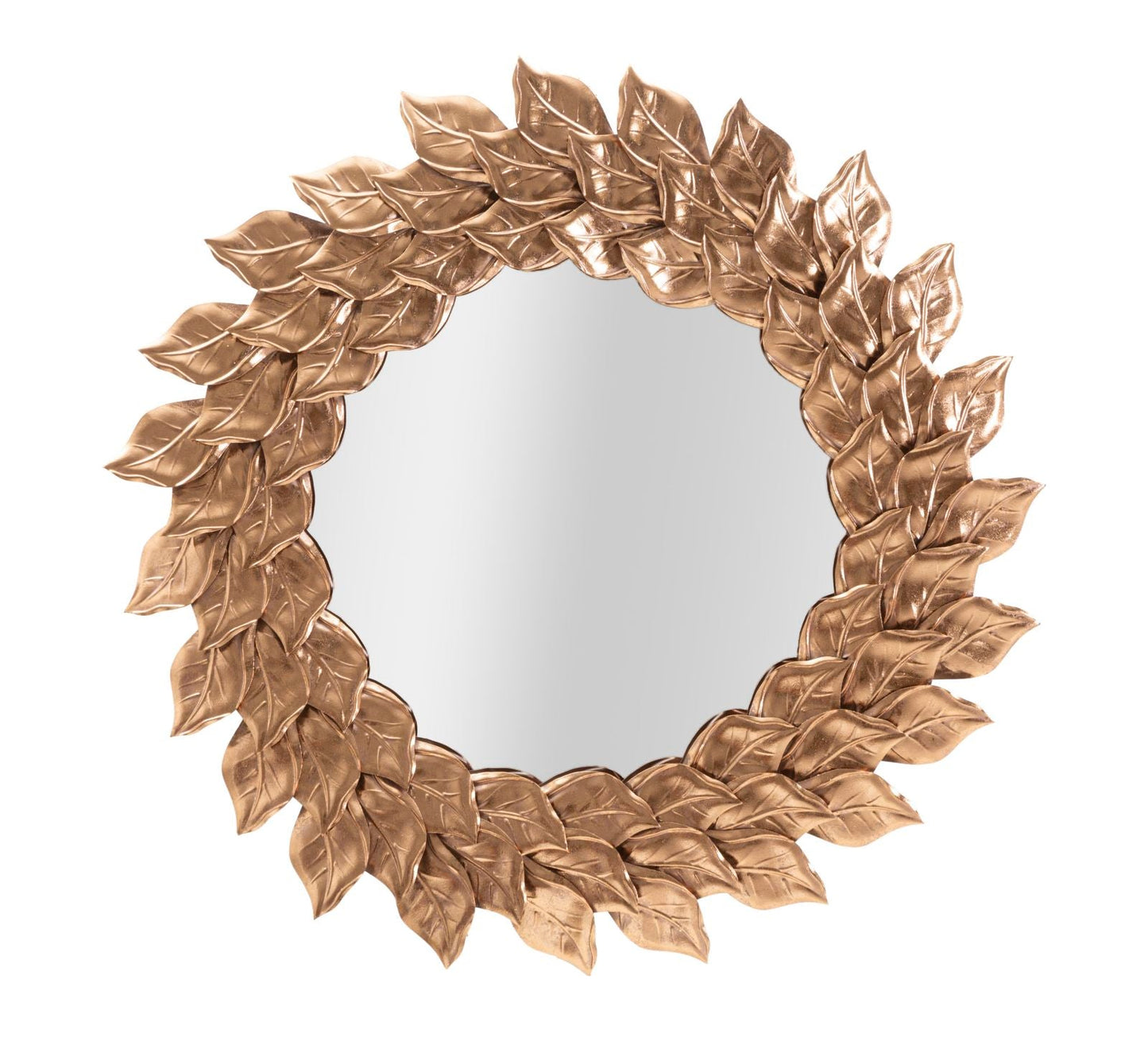 Specchio da parete elegante in rame con cornice decorativa cm ø 73x5