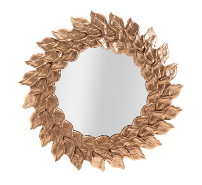 Specchio da parete elegante in rame con cornice decorativa cm ø 73x5