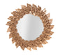 Elegant copper wall mirror with decorative frame cm ø 73x5