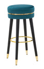 Paris Bar Stool in Teal and Gold - Elegant Design cm ø 35x74